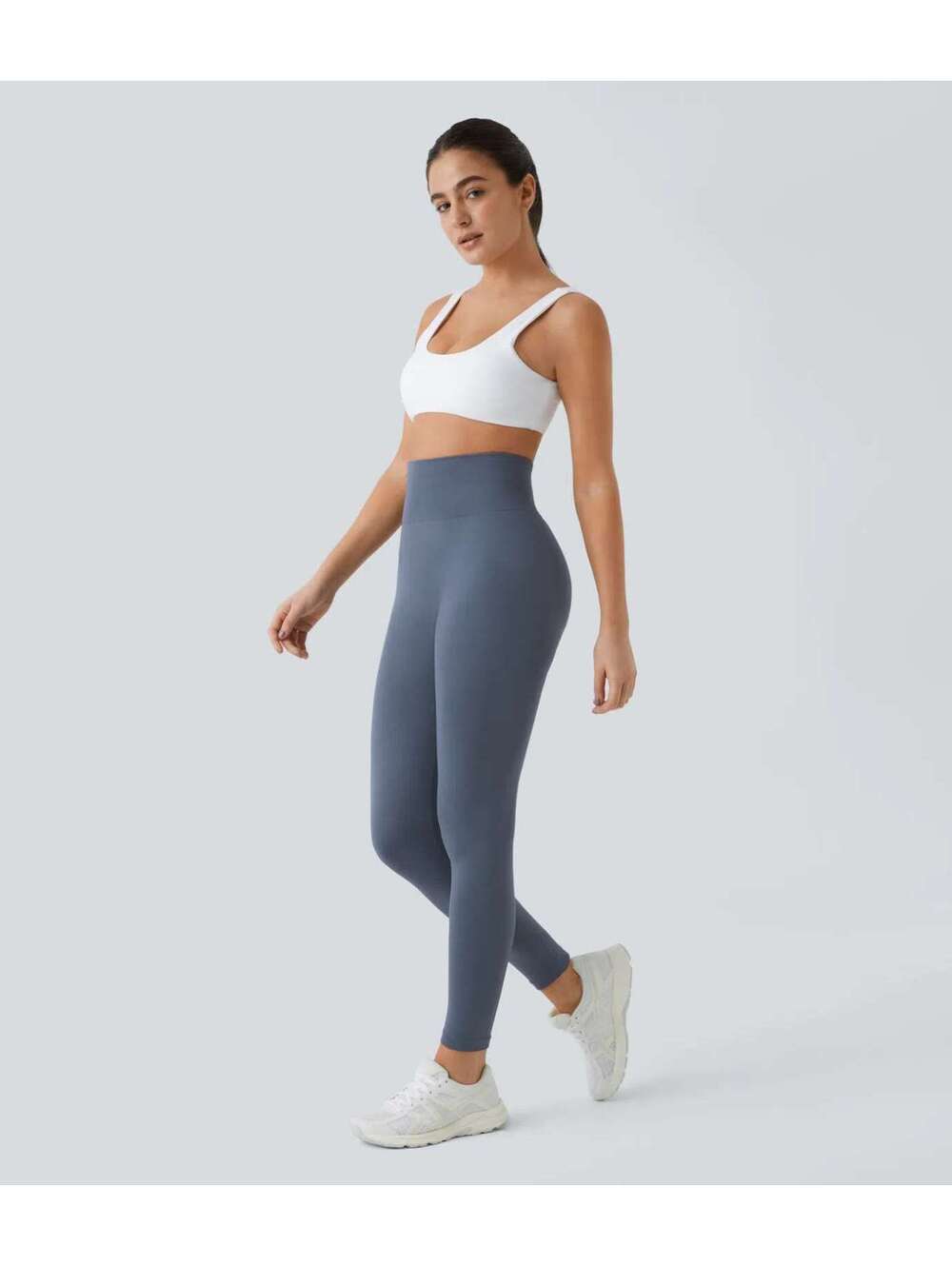 Halara OneForm Seamless Flow High Waisted Ruched Leggings Indigo Size M 7/8 - Picture 9 of 9